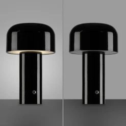JUST LIGHT. Lampe à poser LED rechargeable Agnes, noir, fer, CCT| Lampes À Poser Led|Lampes À Poser Et Lampes De Table