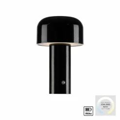 JUST LIGHT. Lampe à poser LED rechargeable Agnes, noir, fer, CCT| Lampes À Poser Led|Lampes À Poser Et Lampes De Table