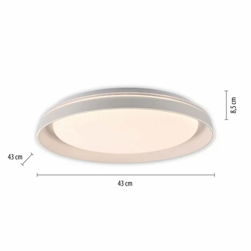 JUST LIGHT. Plafonnier LED Sati, plastique, blanc| Plafonniers Led|Plafonniers