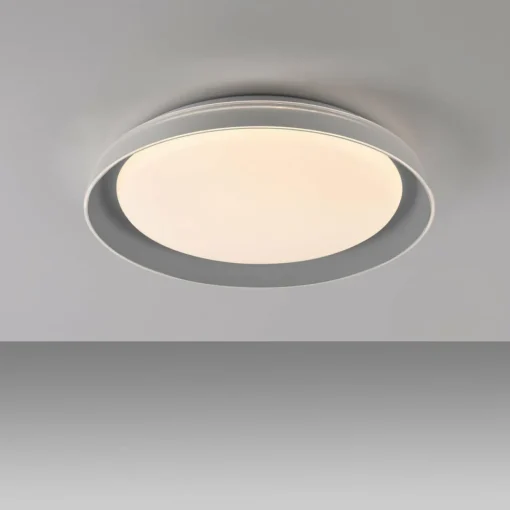 JUST LIGHT. Plafonnier LED Sati, plastique, gris| Plafonniers Led|Plafonniers