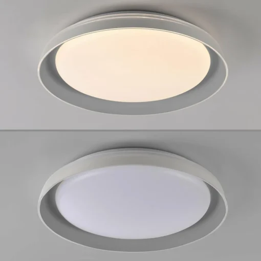 JUST LIGHT. Plafonnier LED Sati, plastique, gris| Plafonniers Led|Plafonniers