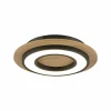 JUST LIGHT. Plafonnier LED Tola, rond, bois, 3 000 K| Plafonniers Led|Plafonniers
