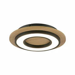 JUST LIGHT. Plafonnier LED Tola, rond, bois, 3 000 K| Plafonniers Led|Plafonniers