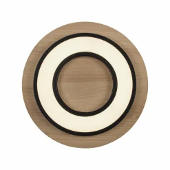 JUST LIGHT. Plafonnier LED Tola, rond, bois, 3 000 K| Plafonniers Led|Plafonniers