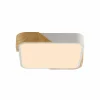 JUST LIGHT. Plafonnier LED Bila, blanc, 32x32 cm, bois| Plafonniers Led|Plafonniers