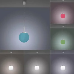 JUST LIGHT. Suspension LED LOLAsmart Bolo, Ø 20 cm, RVB, CCT| Suspensions Led|Suspensions
