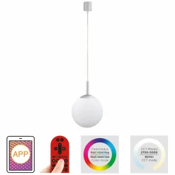JUST LIGHT. Suspension LED LOLAsmart Bolo, Ø 20 cm, RVB, CCT| Suspensions Led|Suspensions