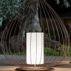 Karman Cell - lampe de sol cage, bronze, Ø84 cm| Lampadaires Led|Lampadaires