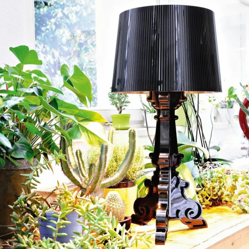 Kartell Bourgie lampe à poser LED noire| Lampes À Poser Led|Lampes À Poser Et Lampes De Table