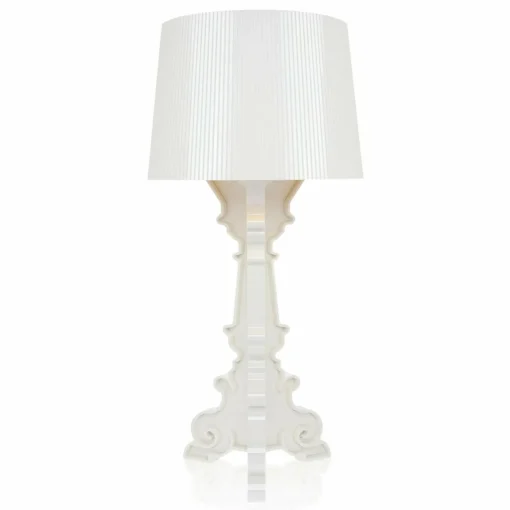 Kartell Bourgie lampe à poser LED E14, blanc/doré| Lampes À Poser Led|Lampes À Poser Et Lampes De Table
