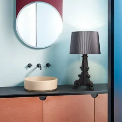 Kartell Bourgie Mat lampe à poser LED E14 noire| Lampes À Poser Led|Lampes À Poser Et Lampes De Table