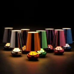 Kartell Cindy lampe à poser LED, bleu métallique| Lampes À Poser Led|Lampes À Poser Et Lampes De Table