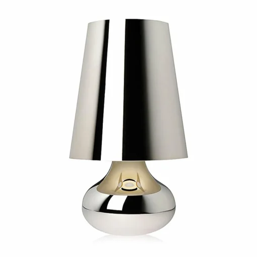 Kartell Cindy lampe à poser LED, métallisé platine| Lampes À Poser Led|Lampes À Poser Et Lampes De Table