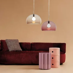 Kartell FL/Y suspension, Ø 52 cm, brune| Suspensions Led|Suspensions