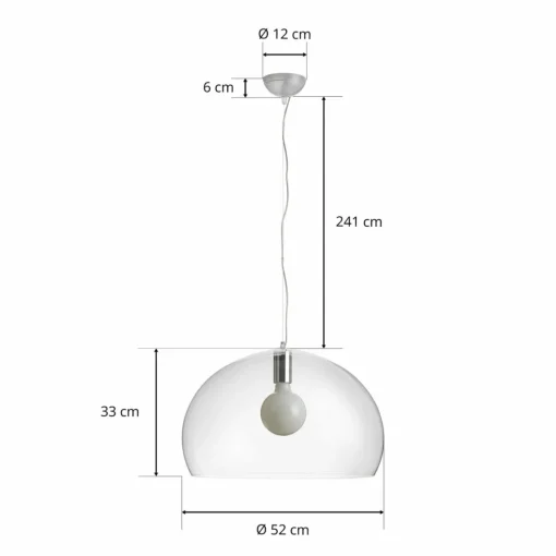 Kartell FL/Y suspension LED, transparent| Suspensions Led|Suspensions