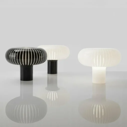 Kartell Lampe à poser Teresa, noir/blanc, Ø 50 cm, PMMA| Lampes À Poser Led|Lampes À Poser Et Lampes De Table