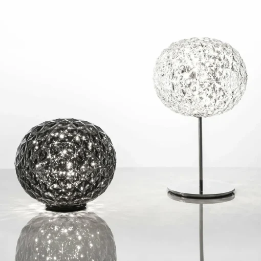 Kartell Planet lampe de table LED sphère, grise| Lampes À Poser Led|Lampes À Poser Et Lampes De Table