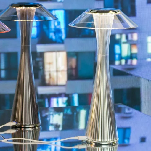 Kartell Space - lampe à poser designer LED, titane| Lampes À Poser Led|Lampes À Poser Et Lampes De Table