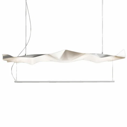 Knikerboker Crash Tube suspension 130x40cm blanche| Suspensions Led|Suspensions