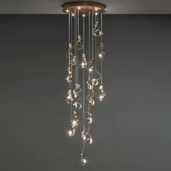 Knikerboker Curve suspension LED 20 lampes bronze| Suspensions Led|Suspensions