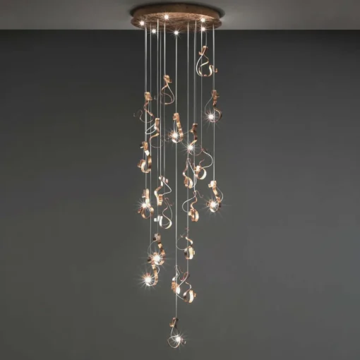 Knikerboker Curve suspension LED 20 lampes bronze| Suspensions Led|Suspensions