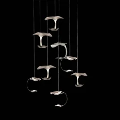 Knikerboker Le Gigine suspension 8 lampes argentée| Suspensions Led|Suspensions