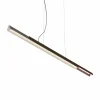 Kundalini Dala linear gris foncé/bois, 3 000 K| Suspensions Led|Suspensions