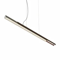 Kundalini Dala linear gris foncé/bois, 3 000 K| Suspensions Led|Suspensions