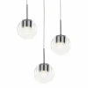Kundalini Dew 3 suspension LED à 3 lampes chrome| Suspensions Led|Suspensions