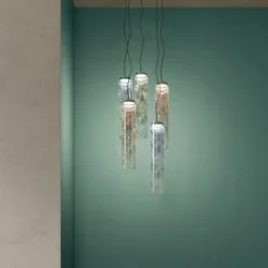 Kundalini Jer 1 suspension LED, bleu fumée| Suspensions Led|Suspensions