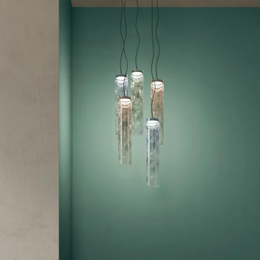 Kundalini Jer 1 suspension LED, bleu fumée| Suspensions Led|Suspensions