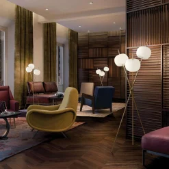 Kundalini Kushi - lampadaire LED moderne, laiton| Lampadaires Led|Lampadaires