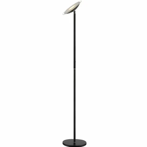 Lindby Lampadaire à éclairage indirect LED Malea, noir| Lampadaires Led|Lampadaires