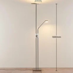 Lindby Lampadaire à éclairage indirect Jonne, liseuse, angulaire| Lampadaires Led|Lampadaires