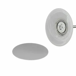 Lindby Lampadaire à éclairage indirect LED Ragna nickel mat, verre/métal,| Lampadaires Led|Lampadaires