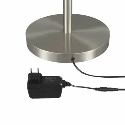 Lindby Lampadaire à éclairage indirect LED Ragna nickel mat, verre/métal,| Lampadaires Led|Lampadaires