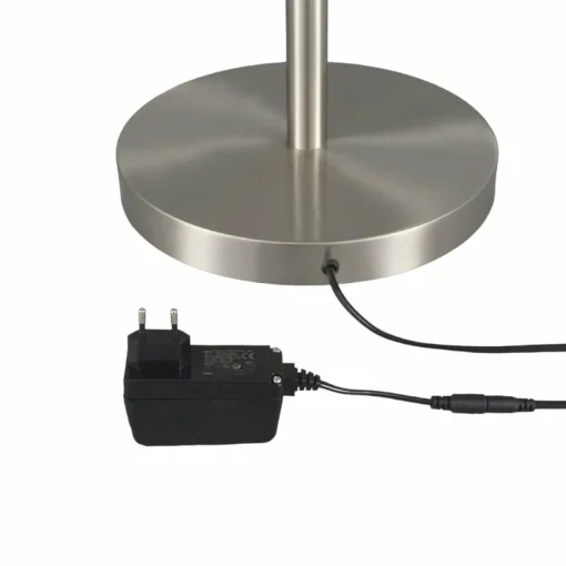 Lindby Lampadaire à éclairage indirect LED Ragna nickel mat, verre/métal,| Lampadaires Led|Lampadaires