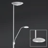 ORION Lampadaire à éclairage indirect Cobra avec liseuse nickel| Lampadaires Led|Lampadaires