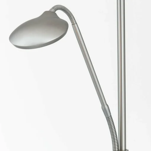 ORION Lampadaire à éclairage indirect Cobra avec liseuse nickel| Lampadaires Led|Lampadaires