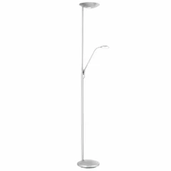 ORION Lampadaire à éclairage indirect Cobra avec liseuse nickel| Lampadaires Led|Lampadaires