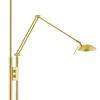Knapstein Lampadaire à éclairage indirect LED Jona, liseuse, laiton mat| Lampadaires Led|Lampadaires