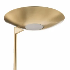 Knapstein Lampadaire à éclairage indirect LED Jona, liseuse, laiton mat| Lampadaires Led|Lampadaires