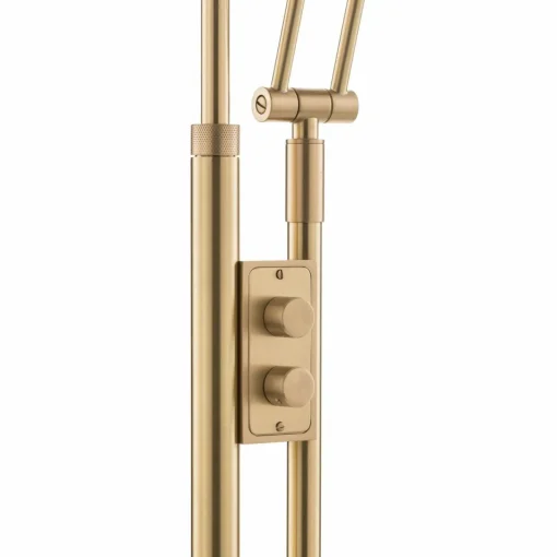 Knapstein Lampadaire à éclairage indirect LED Jona, liseuse, laiton mat| Lampadaires Led|Lampadaires