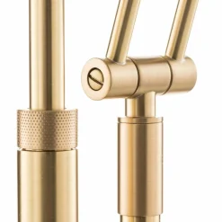 Knapstein Lampadaire à éclairage indirect LED Jona, liseuse, laiton mat| Lampadaires Led|Lampadaires
