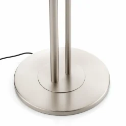 Knapstein Lampadaire à éclairage indirect LED Jona, liseuse, nickel mat| Lampadaires Led|Lampadaires