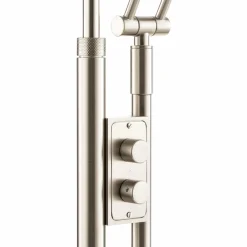 Knapstein Lampadaire à éclairage indirect LED Jona, liseuse, nickel mat| Lampadaires Led|Lampadaires