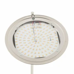 Knapstein Lampadaire à éclairage indirect LED Jona, liseuse, nickel mat| Lampadaires Led|Lampadaires