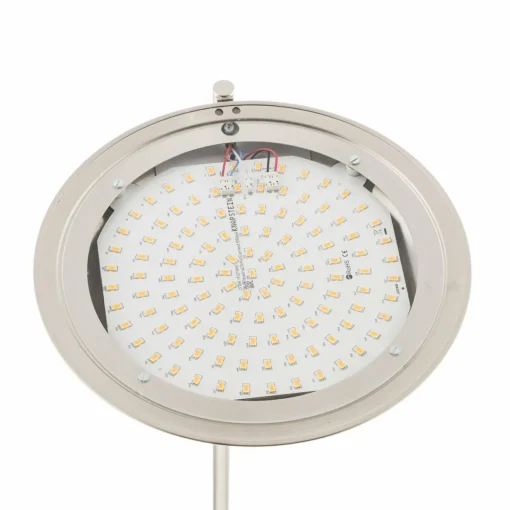 Knapstein Lampadaire à éclairage indirect LED Jona, liseuse, nickel mat| Lampadaires Led|Lampadaires