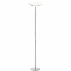 Knapstein Lampadaire à éclairage indirect LED Mika, nickel-chromé| Lampadaires Led|Lampadaires