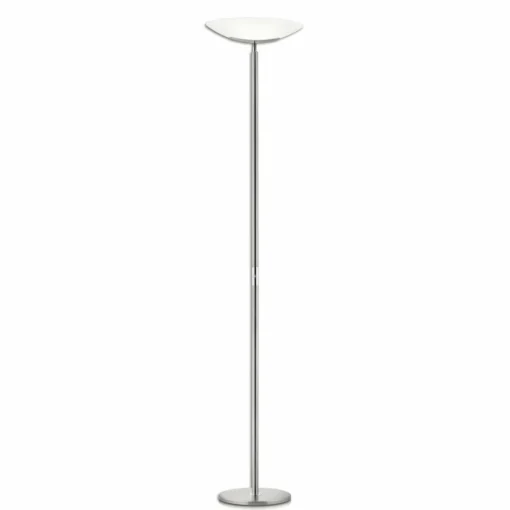 Knapstein Lampadaire à éclairage indirect LED Mika, nickel-chromé| Lampadaires Led|Lampadaires